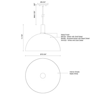 Archibald 16 in Pendant
