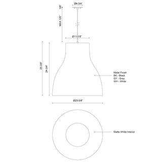 Cradle 24 in Pendant
