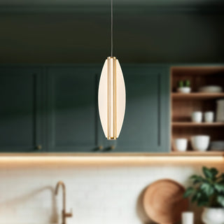 Agnes 13 in Brushed Gold Dimmable LED Pendant
