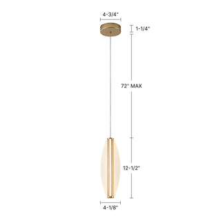 Agnes 13 in Brushed Gold Dimmable LED Pendant

