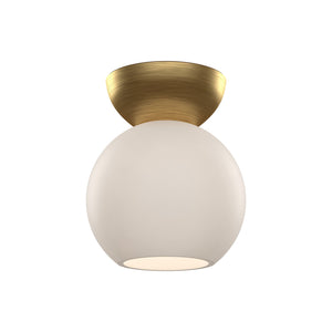 Brushed Gold/Opal Glass