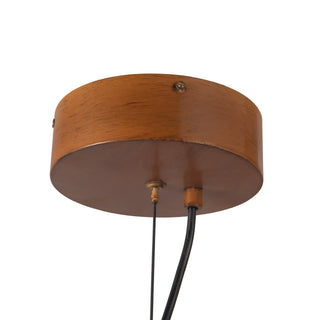 Bosco 25 in Solid Wood Dimmable LED Chandelier with Natural Oak Finish
