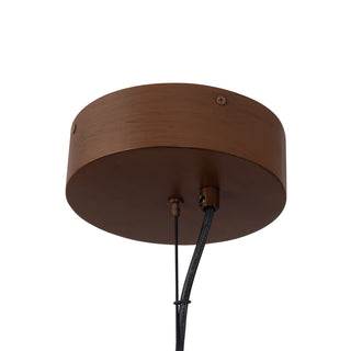 Bosco 25 in Solid Wood Dimmable LED Chandelier with Dark Walnut Finish
