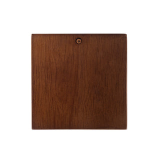 Bosco 5 in (5 in Height) Solid Wood Dimmable LED Flush Mount with Dark Walnut Finish
