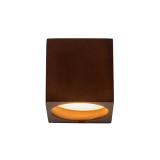 Bosco 5 in (5 in Height) Solid Wood Dimmable LED Wall Sconce with Dark Walnut Finish
