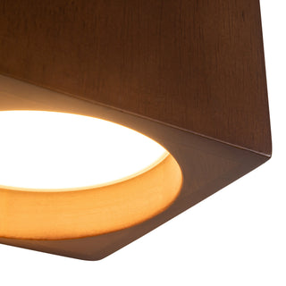 Bosco 5 in (10 in Height) Solid Wood Dimmable LED Wall Sconce with Dark Walnut Finish

