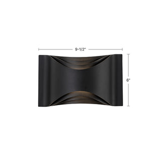 Brent 10 in Black Dimmable LED Wall Sconce

