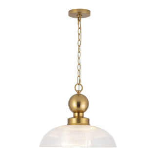 Broomfield 16 in Pendant with Clear Ribbed Glass
