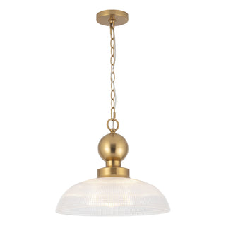 Broomfield 16 in Pendant with Clear Ribbed Glass
