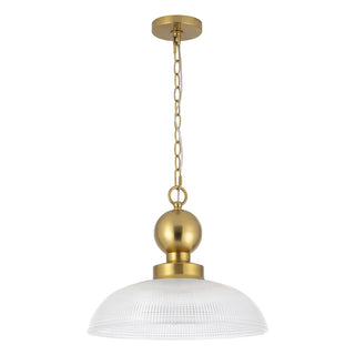 Broomfield 16 in Pendant with Clear Ribbed Glass
