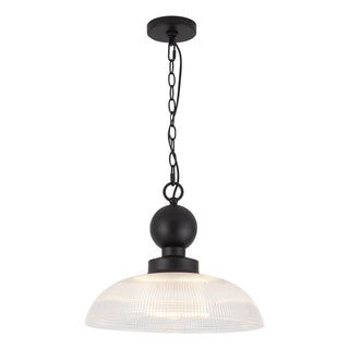 Broomfield 16 in Pendant with Clear Ribbed Glass
