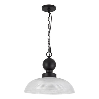 Broomfield 16 in Pendant with Clear Ribbed Glass
