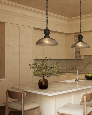 Broomfield 16 in Pendant with Clear Ribbed Glass
