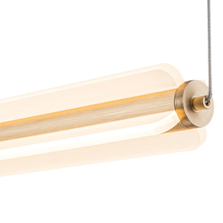 Brume 49 in Brushed Gold Dimmable LED Linear Pendant
