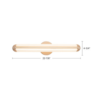 Brume 23 in Brushed Gold Dimmable LED Vanity Light
