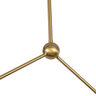 Calla 52=in Brushed Gold Dimmable LED Linear Pendant with Black Vegan Leather
