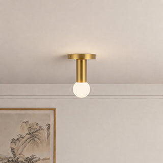 Calla 5 in Brushed Gold Dimmable LED Flush Mount
