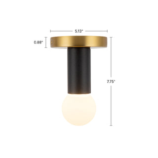 Calla 5 in Brushed Gold Dimmable LED Flush Mount
