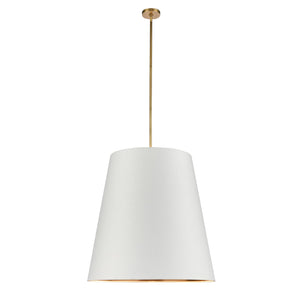 Vintage Brass/White Linen With Gold Parchment