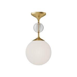 Brushed Gold/Opal Glass