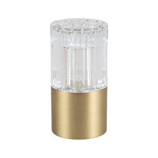 Cessa 4 in Brushed Gold Dimmable LED Exterior Portable Lamp
