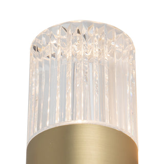 Cessa 4 in Brushed Gold Dimmable LED Exterior Portable Lamp
