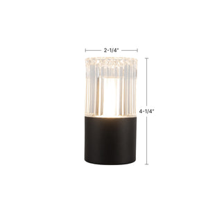 Cessa 4 in Brushed Gold Dimmable LED Exterior Portable Lamp
