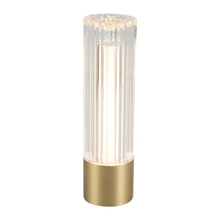 Cessa 8 in Brushed Gold Dimmable LED Exterior Portable Lamp

