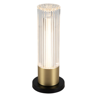 Cessa 8 in Brushed Gold Dimmable LED Exterior Portable Lamp
