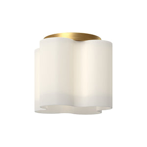 Brushed Gold/Opal Glass