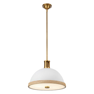 Matte White/Vintage Brass