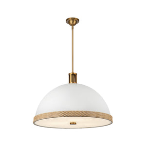 Matte White/Vintage Brass