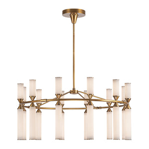 Vintage Brass/Frosted Ribbed Glass [Universal Voltage]