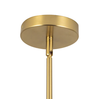 Eira 12 in Brushed Gold Pendant with Clear Water Glass
