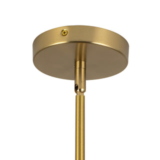 Eira 16 in Brushed Gold Pendant with Clear Water Glass

