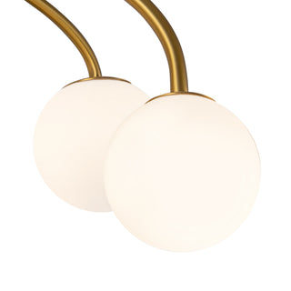 Fiona 27 in Brushed Gold Flush Mount with Opal Glass
