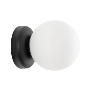 Fiona 5 in Matte Black Wall Sconce with Opal Glass

