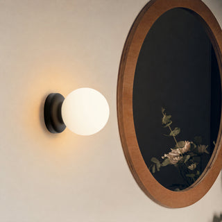 Fiona 5 in Matte Black Wall Sconce with Opal Glass

