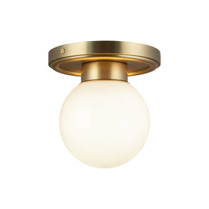 Brushed Gold/Glossy Opal Glass