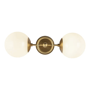 Brushed Gold/Glossy Opal Glass