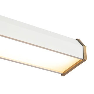 Gemma 21 in Vintage Brass and Matte White Dimmable LED Wall/Picture Light
