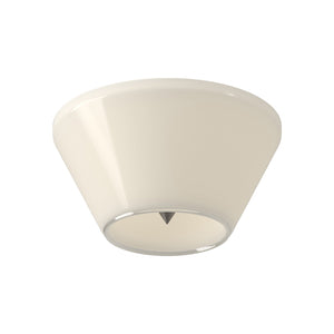 Brushed Nickel/Glossy Opal Glass