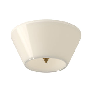 Brushed Gold/Glossy Opal Glass