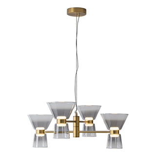 Jenni 27 in Brushed Gold Dimmable LED Pendant with Smoked Glass

