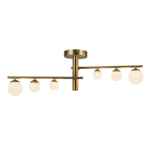 Brushed Gold/Opal Glass [Universal Voltage]
