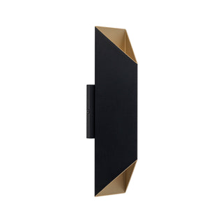 Kyla 14 in Black and Gold Dimmable LED Wall Sconce
