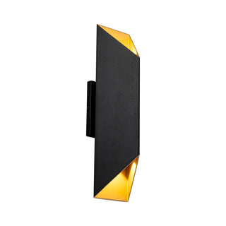 Kyla 14 in Black and Gold Dimmable LED Wall Sconce

