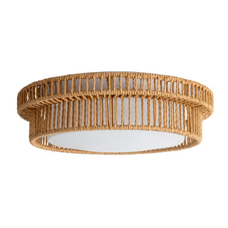 Maryn 13 in Braided Rope Dimmable LED Flush Mount
