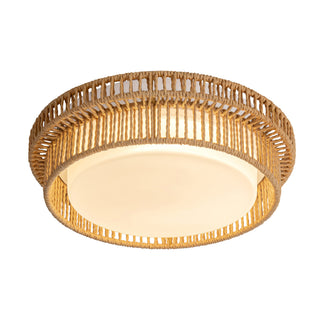 Maryn 13 in Braided Rope Dimmable LED Flush Mount
