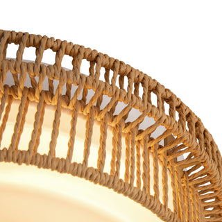 Maryn 13 in Braided Rope Dimmable LED Flush Mount
